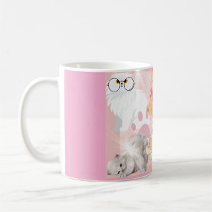 Café Caneca de Cerâmica de Gatos Rosa Fofa   Gato Fofo 