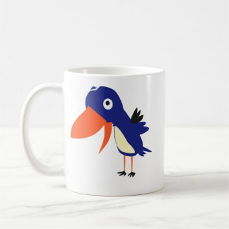 Café Caneca de Cerâmica de Pássaro Azul de Desenho Anim