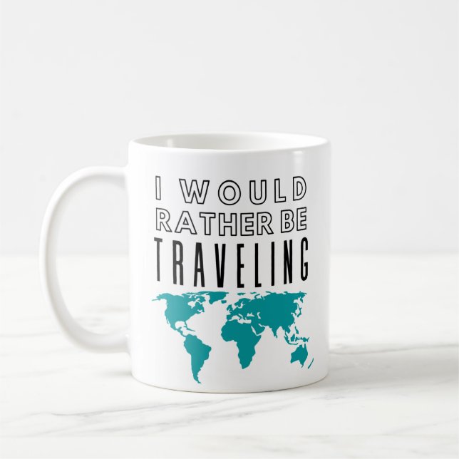Café Caneca de cerâmica - Eu Preferencialmente viajaria (Esquerda)