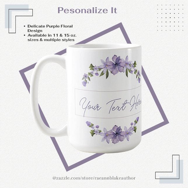 Café Caneca de Cerâmica Floral Personalizada (Criador carregado)