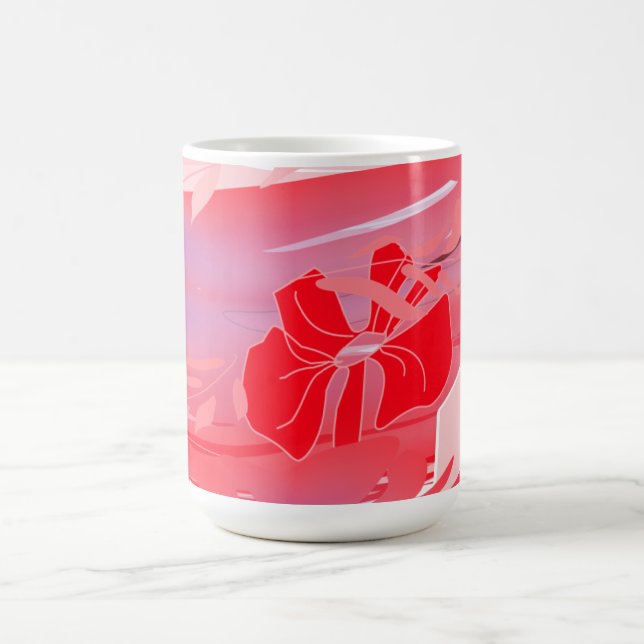 Café Caneca de Cerâmica Floral Rosa (Centro)