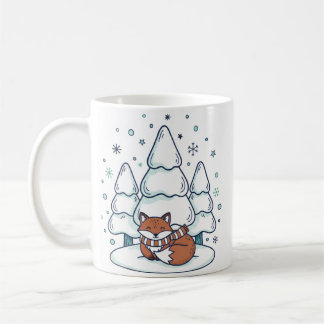 Café Caneca de Cerâmica Floresta de Inverno (330ml)