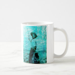 Café Caneca de Cerâmica Grunge de Cowboy Vintage