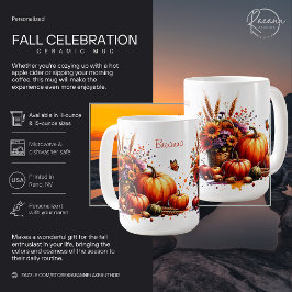Café Caneca de Cerâmica Personalizada Celebração de Out