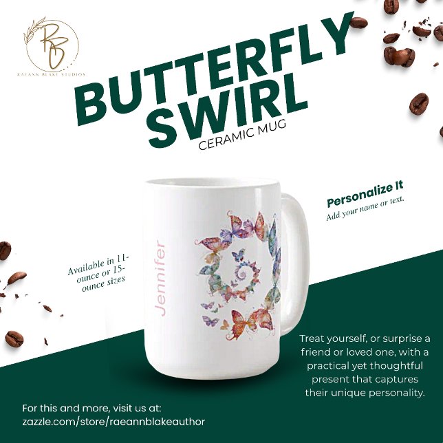 Café Caneca de Cerâmica Personalizada com Redemoinho de (Criador carregado)