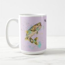 Café Caneca de Cerâmica Personalizada de Truta Arco-Íri