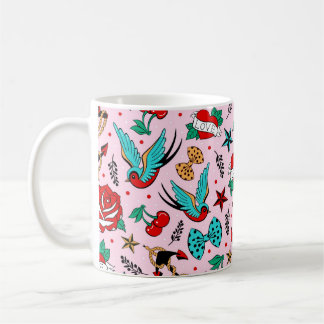 Café Caneca De Cerâmica Rockabilly