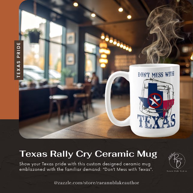Café Caneca de Cerâmica Texas Rally Cry (Criador carregado)