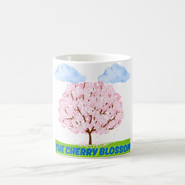Café caneca de cereja florida (Centro)