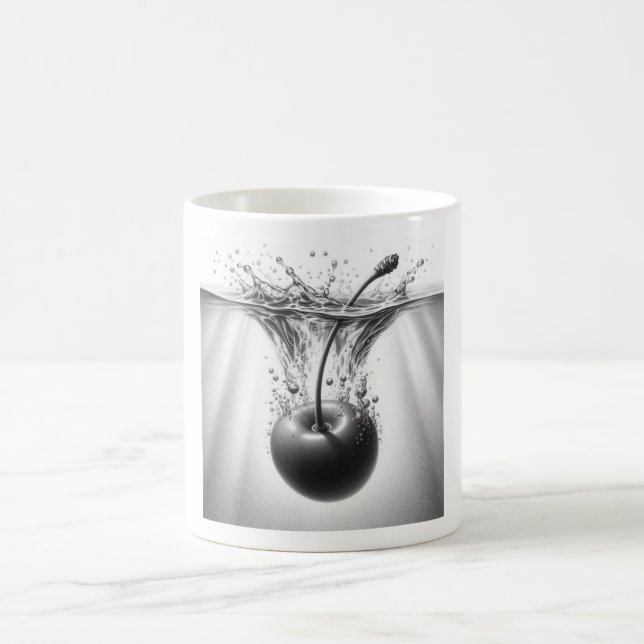 Café Caneca de cereja flutuante (Centro)