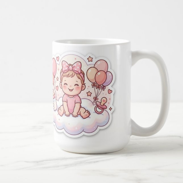 Café Caneca de chá de bebê menina (Direita)
