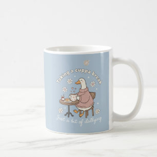 Café Caneca de Chá de Ganso Fofo na Pausa do Chá