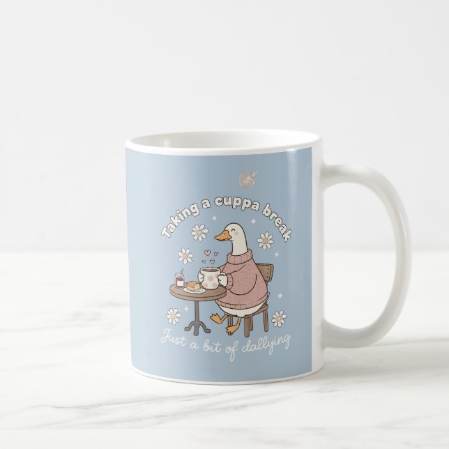 Café Caneca de Chá de Ganso Fofo na Pausa do Chá (Direita)