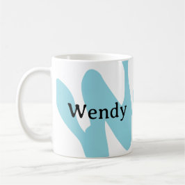 Café Caneca De Chá Personalizada Com Monograma Minimali
