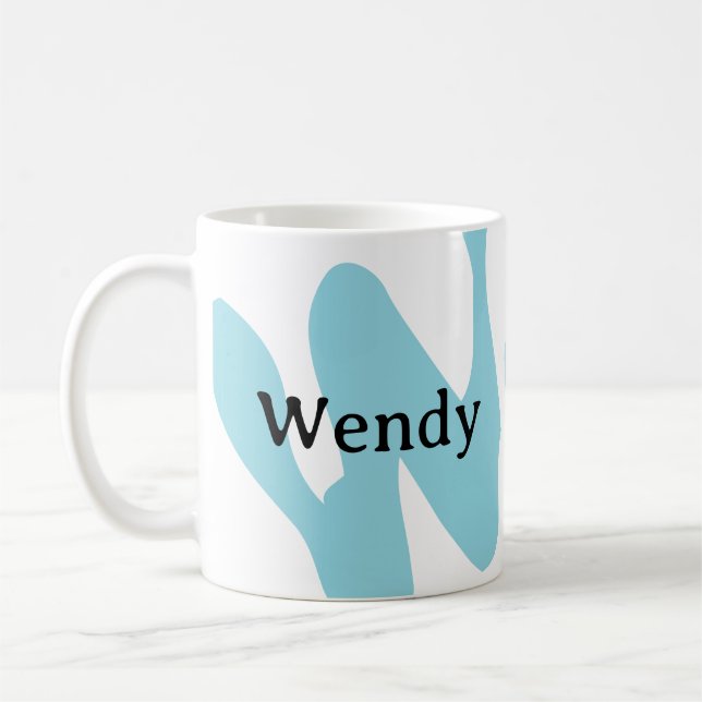Café Caneca De Chá Personalizada Com Monograma Minimali (Esquerda)