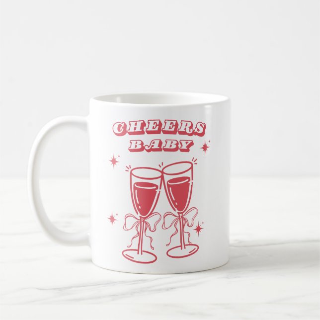 Café Caneca de Champanhe Cheers Baby (Esquerda)
