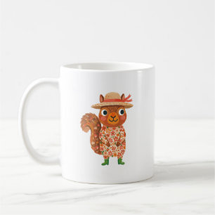 Café Caneca de Chapéu de Sol de Esquilo Fofo
