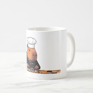 Café Caneca de Chef de Capivara em Pixel Art
