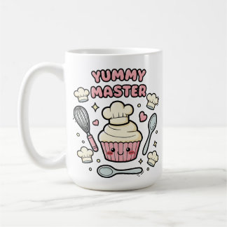 Café Caneca de Chef de Cupcake Kawaii Fofa