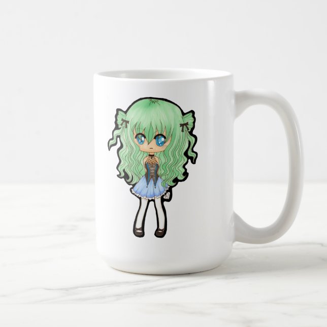 Café Caneca de Chibi Caz com mensagem feita sob (Direita)