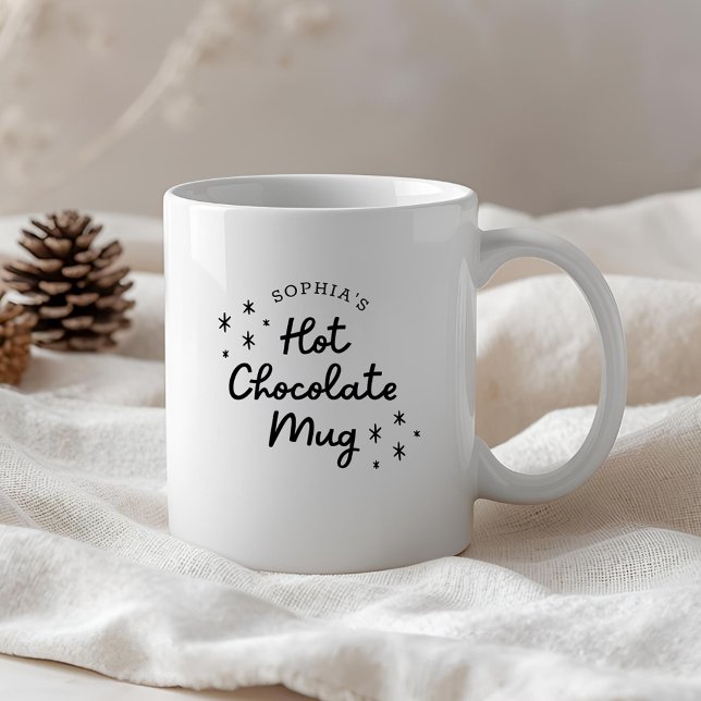 Café Caneca de Chocolate Quente com Caligrafia Moderna  (Criador carregado)