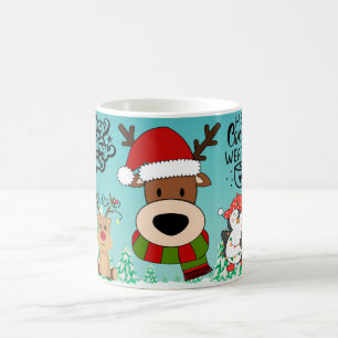Café Caneca de chocolate quente vibrações de Natal
