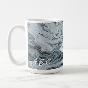 Café Caneca de cinza de mármore "racking" MONOGRAM