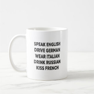 Café Caneca de Citação de Estilo de Vida Alemão Fale In