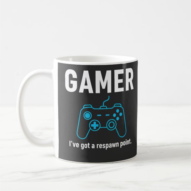 Café Caneca de Citação de Jogo de Vídeo Engraçada QuoMu (Esquerda)