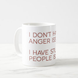 Café Caneca de Citação de Problemas de Raiva Engraçados