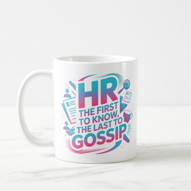 Café Caneca de Citação de RH Elegante para Profissionai (Esquerda)