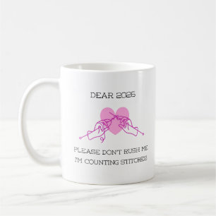 Café Caneca de Citação Divertida com Coração e Agulhas