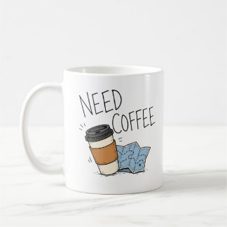 Café Caneca de Citação Divertida de Viagem que Precisa