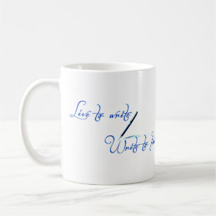Café Caneca de Citação Viva para Escrever Escrever para