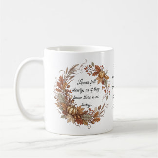 Café Caneca de Citações de Outono Personalizadas, Folha