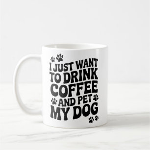 Café Caneca de Citações Divertidas para Amantes de Cães