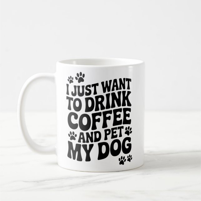 Café Caneca de Citações Divertidas para Amantes de Cães (Esquerda)
