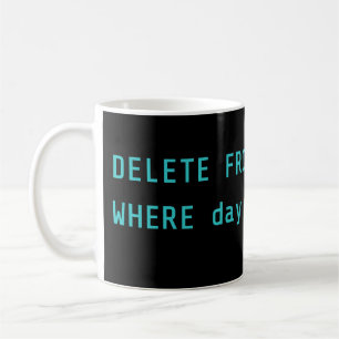 Café Caneca de Codificação de Planos de Domingo SQL Del
