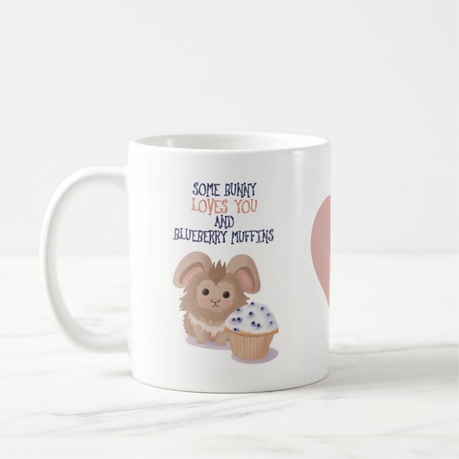 Café Caneca de Coelho Adorável - Algum Coelho Ama Você  (Esquerda)