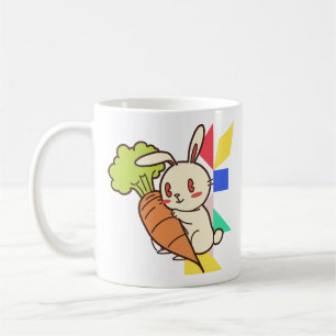 Café Caneca de Coelho Fofo com Cenoura