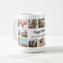 Café Caneca de Colagem de Fotos de Aniversário Personal