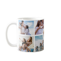 Caneca de Colagem de Fotos de Família Feliz – Pres