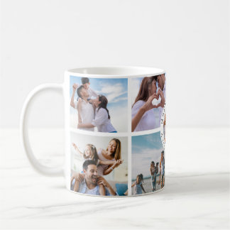 Café Caneca de Colagem de Fotos de Família Feliz – Pres
