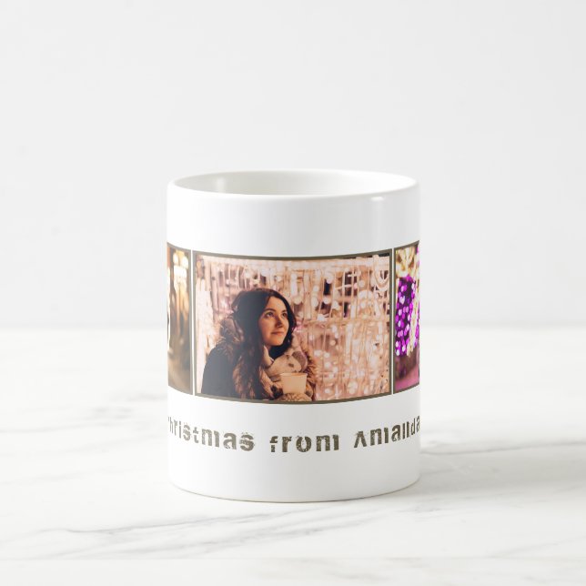 Café Caneca de Colagem de Fotos de Natal | Feriado mode (Centro)