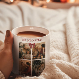 Café Caneca de Colagem de Fotos de Natal Personalizada