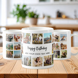 Café Caneca de Colagem de Fotos Personalizada de Aniver