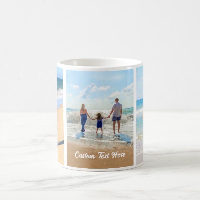 Café Caneca de Colagem de Fotos Personalizadas com Suas (Centro)