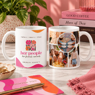 Café Caneca de Colagem de Fotos Personalizadas Her Peop