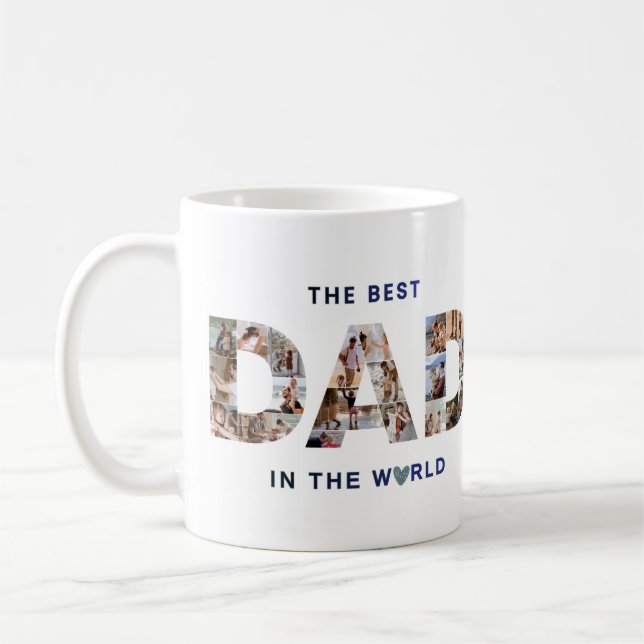 Café Caneca de colagem de fotos personalizadas para o D (Esquerda)