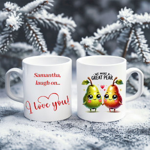 Café Caneca de comida fofa personalizada Presente român